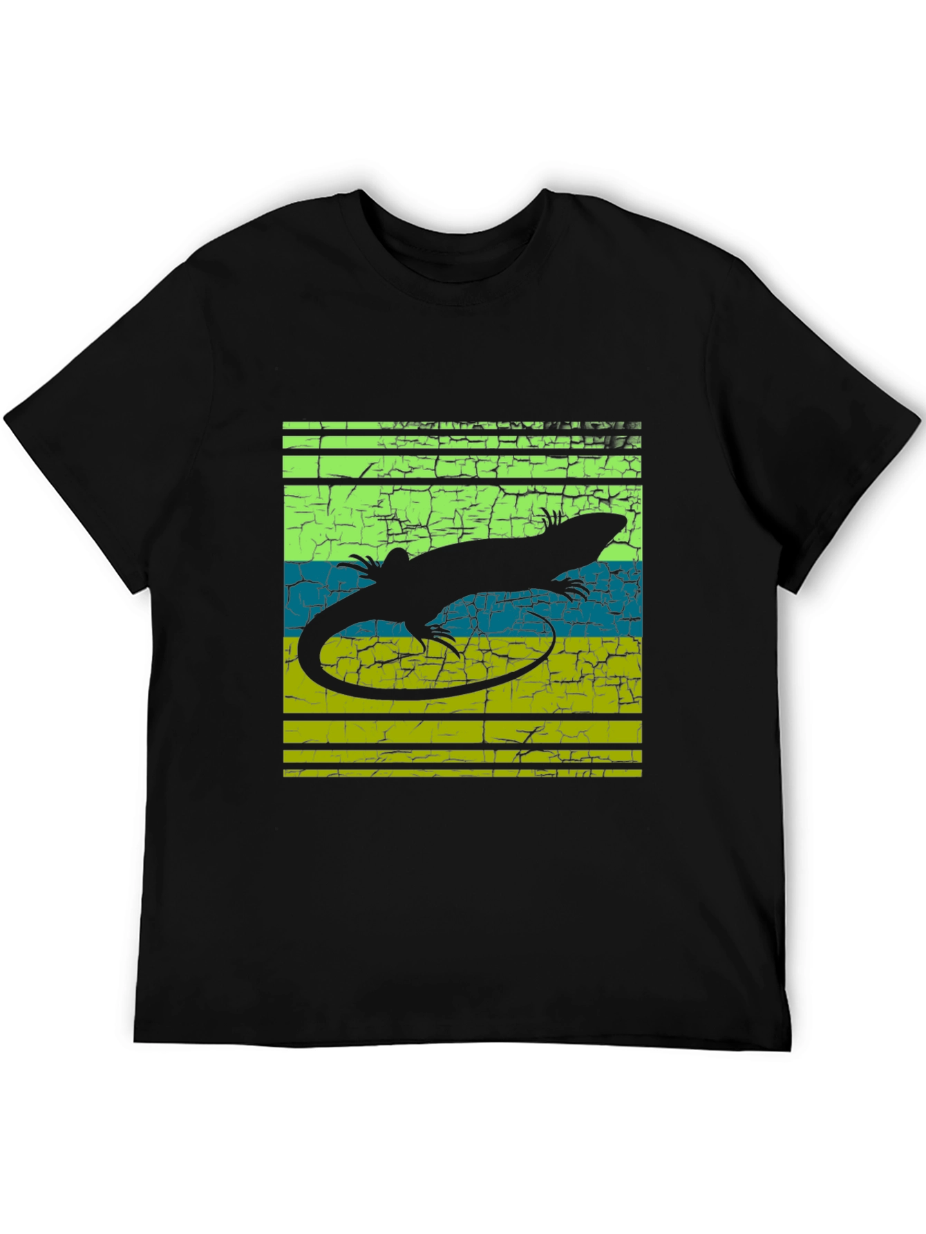 Lizard Silhouette Graphic Tee - Retro Style