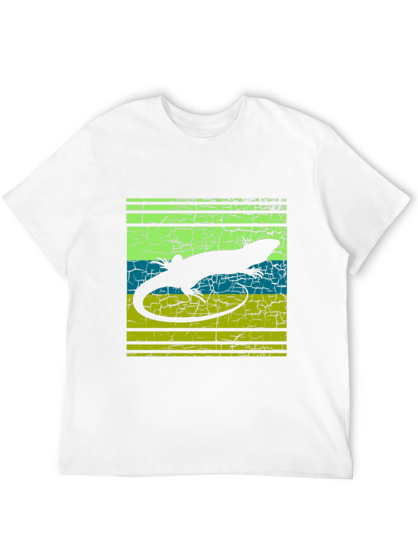 Lizard Silhouette Graphic Tee - Retro Style