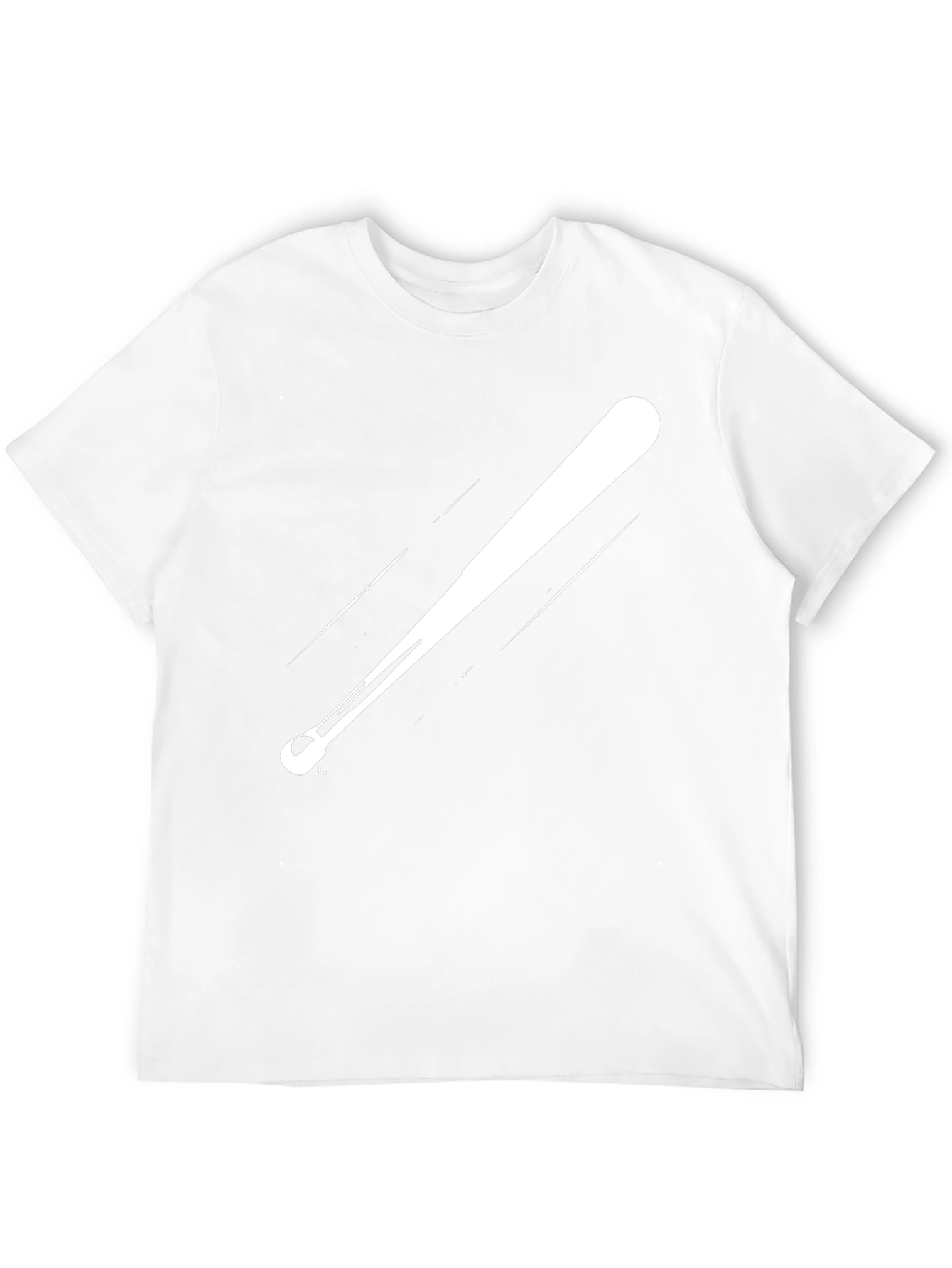 Black Baseball Bat Graphic Tee - Sporty Style