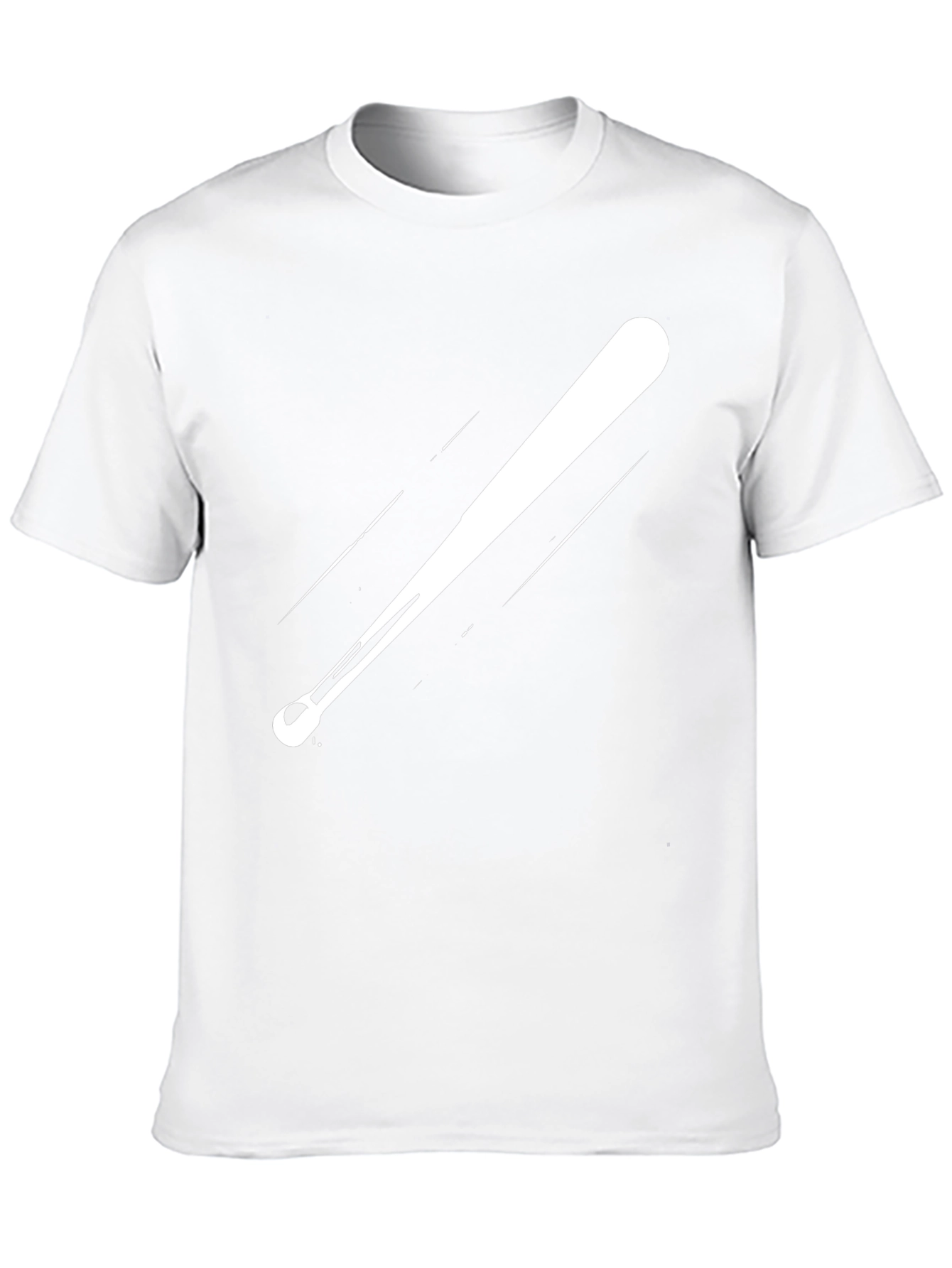 Black Baseball Bat Graphic Tee - Sporty Style