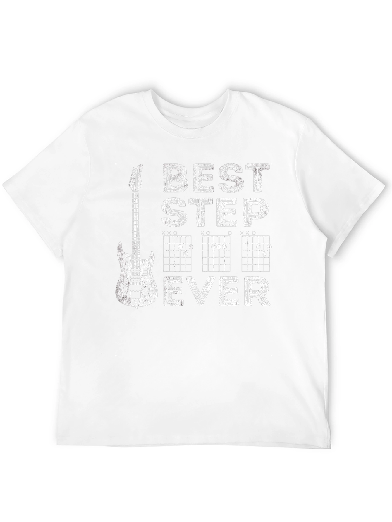 Best Stepdad Ever Guitar Chord Graphic T-Shirt