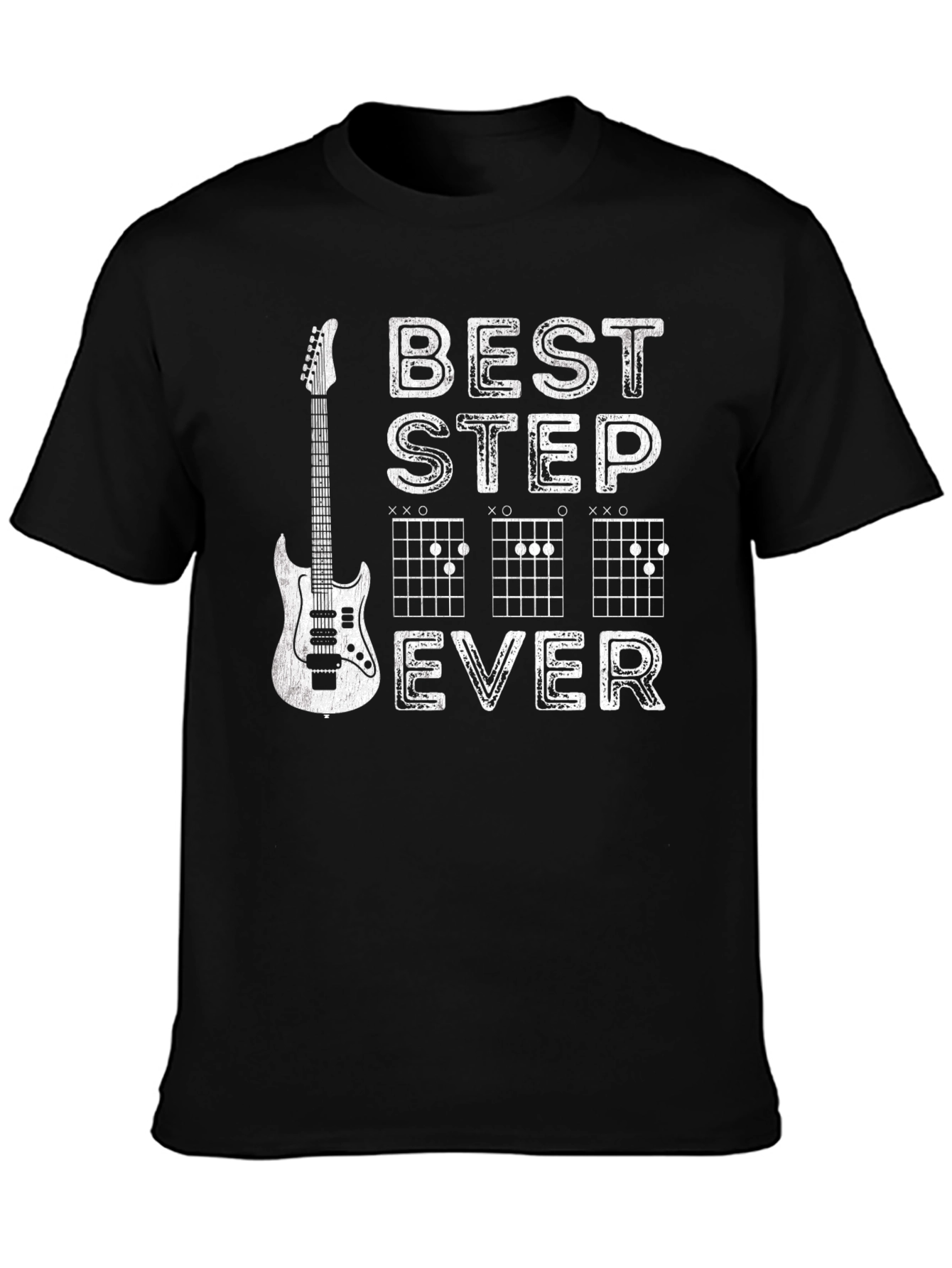 Best Stepdad Ever Guitar Chord Graphic T-Shirt