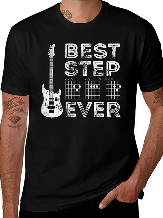 Best Stepdad Ever Guitar Chord Graphic T-Shirt