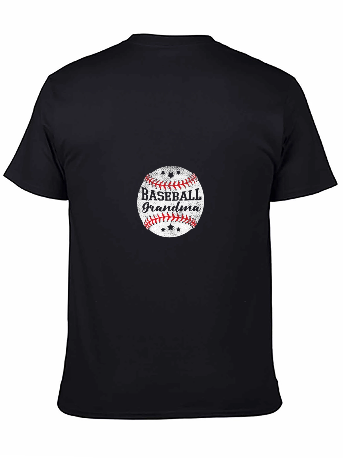 Baseball Grandma Graphic T-Shirt - Black