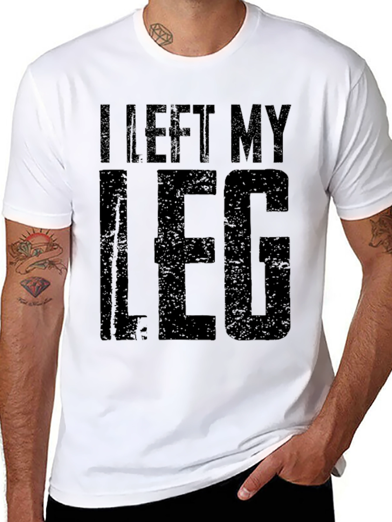 I Left My Leg T-Shirt - Amputee Humor
