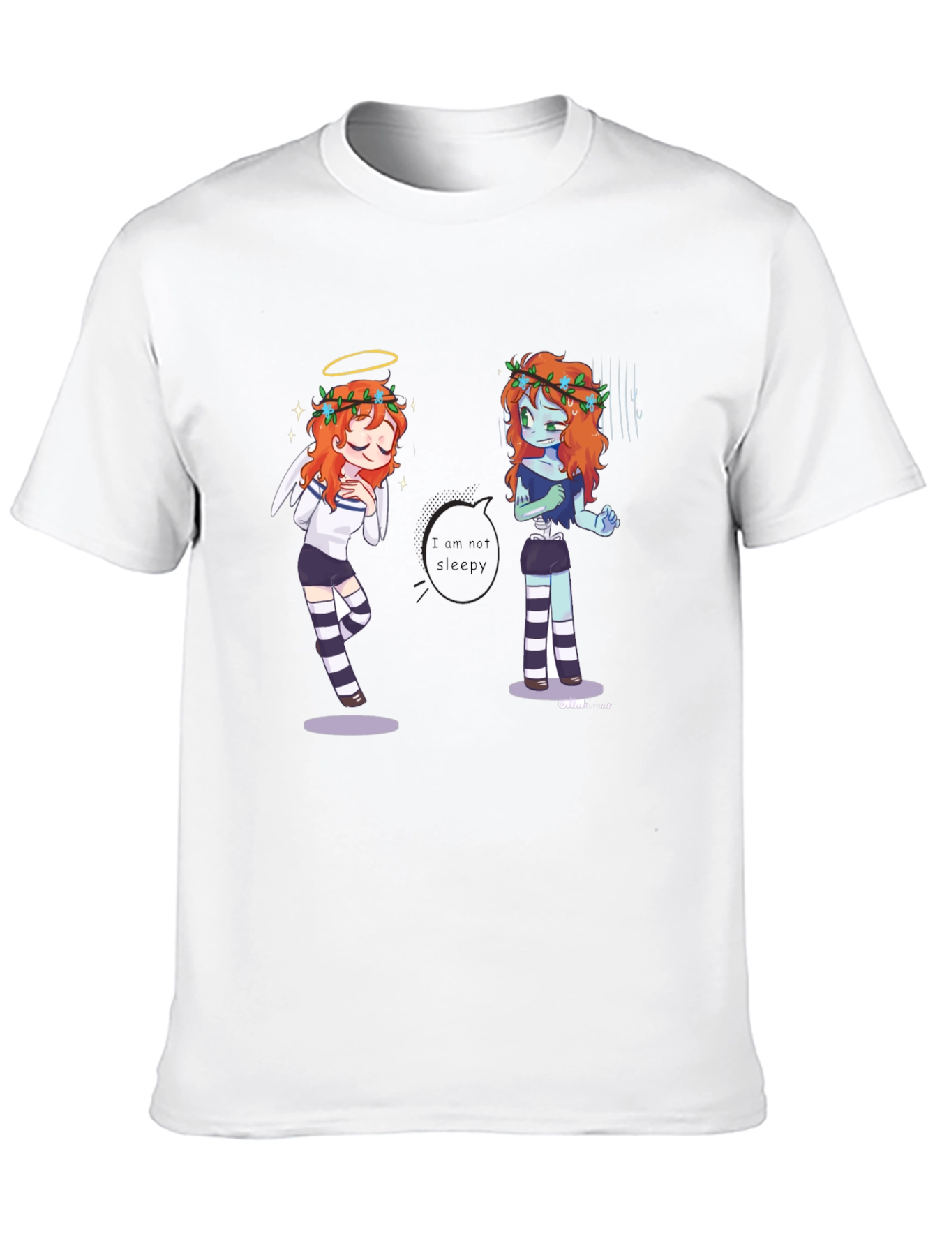 Angel/Zombie Tee - I Am Not Sleepy