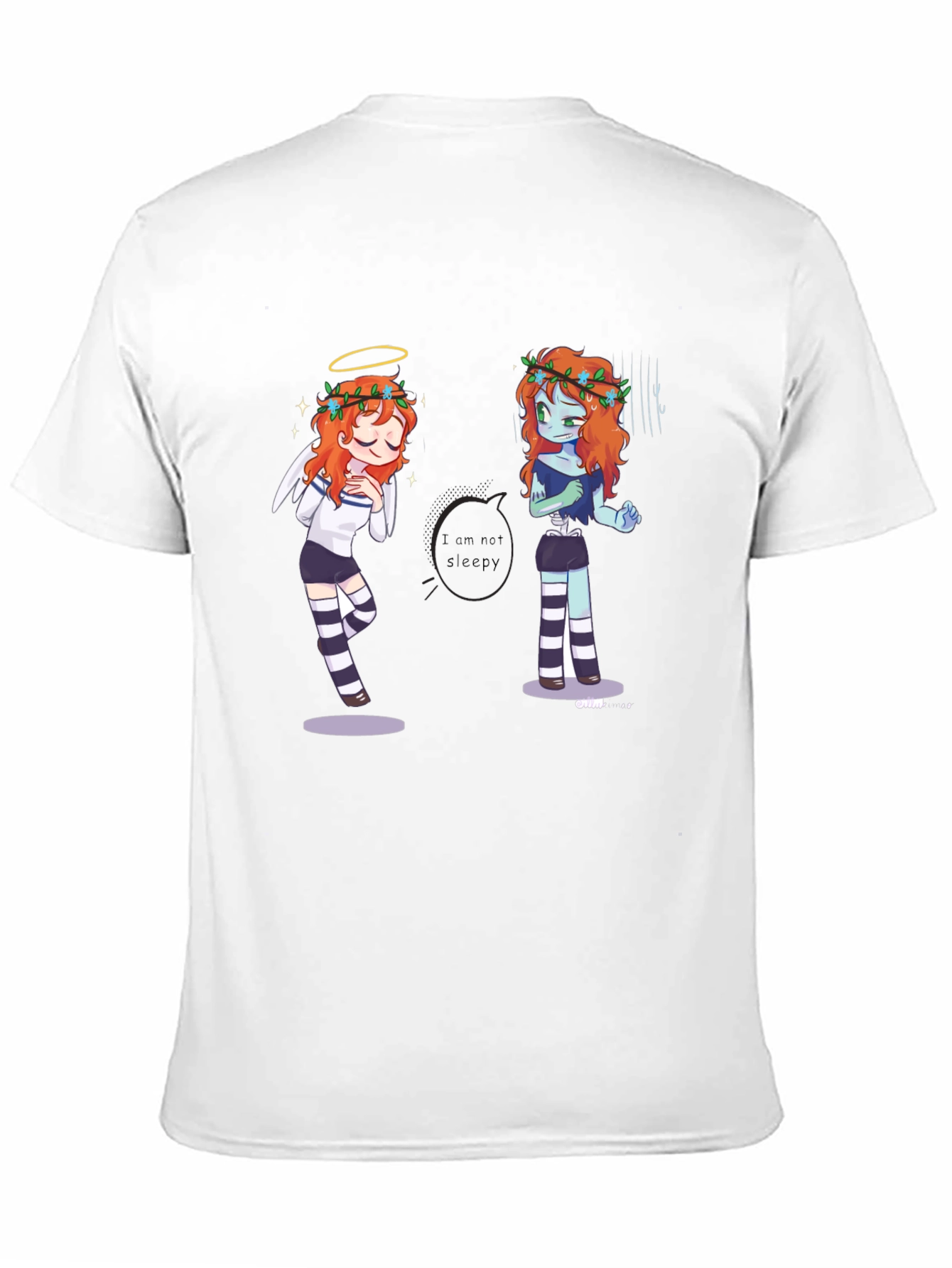 Angel/Zombie Tee - I Am Not Sleepy