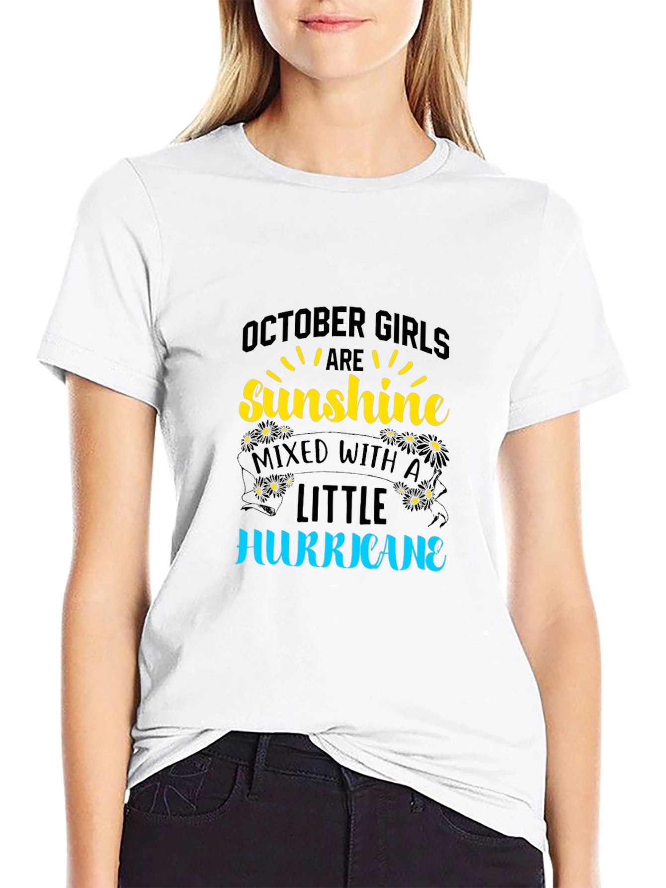 October Girls Sunshine Hurricane Black T-Shirt