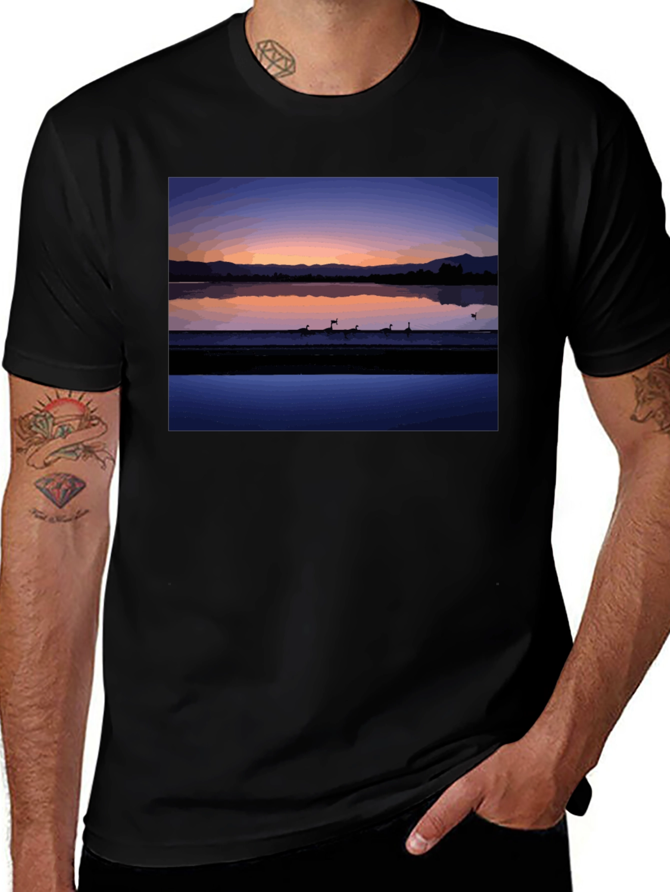 Sunset Lake Graphic Tee