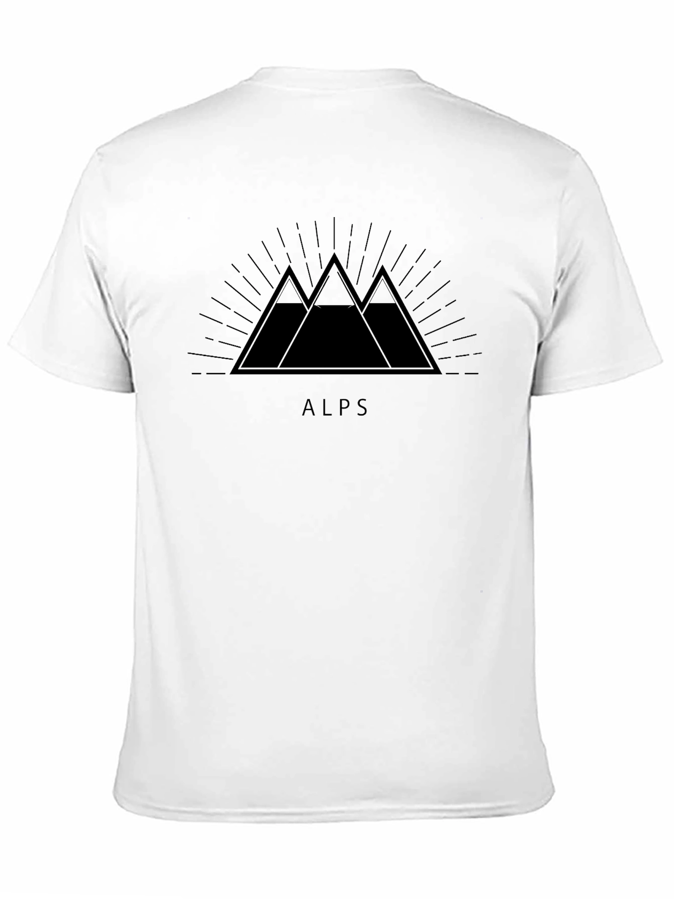 Alps Mountain Graphic Tee - Black Unisex T-Shirt