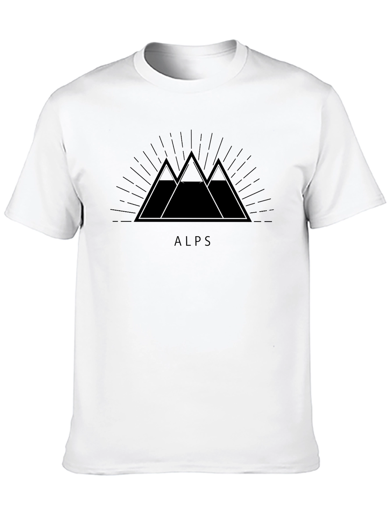 Alps Mountain Graphic Tee - Black Unisex T-Shirt