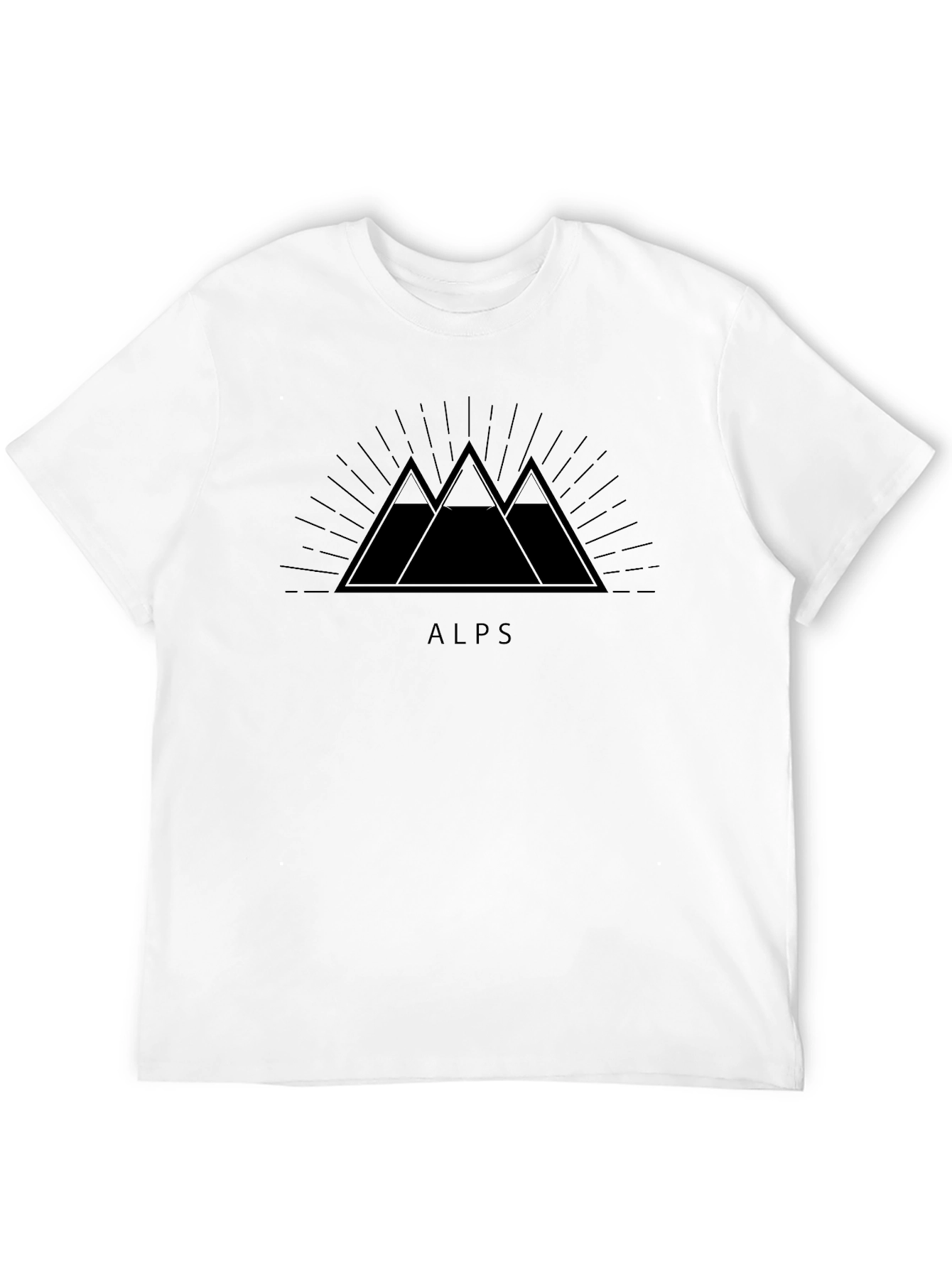 Alps Mountain Graphic Tee - Black Unisex T-Shirt