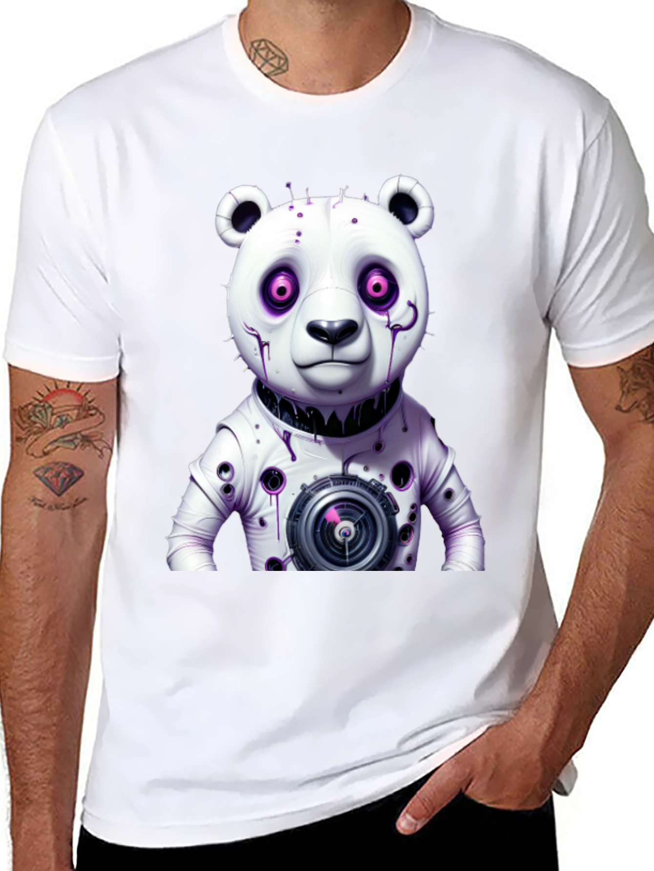 Cyberpunk Panda T-Shirt - Unique Graphic Tee