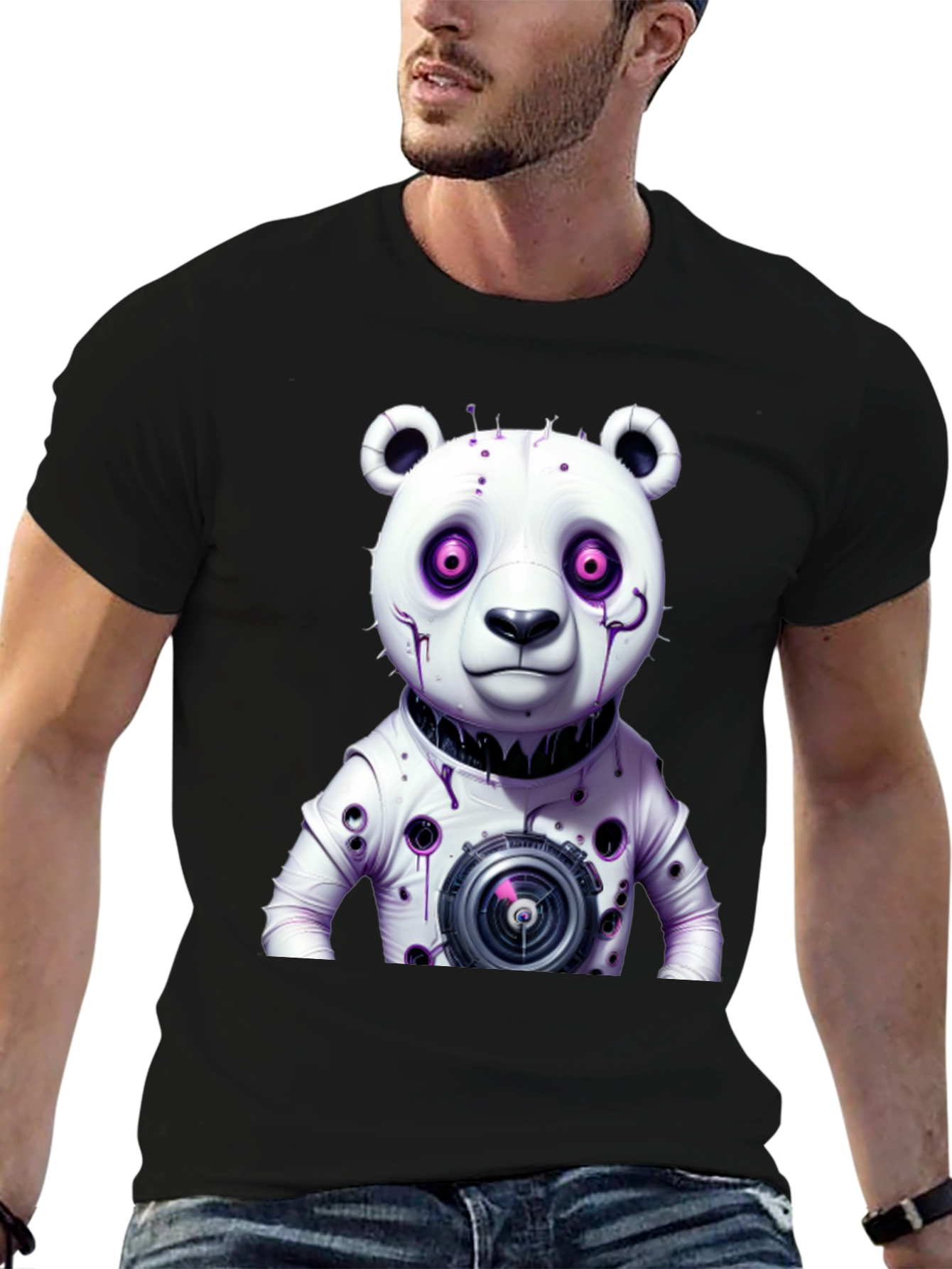 Cyberpunk Panda T-Shirt - Unique Graphic Tee