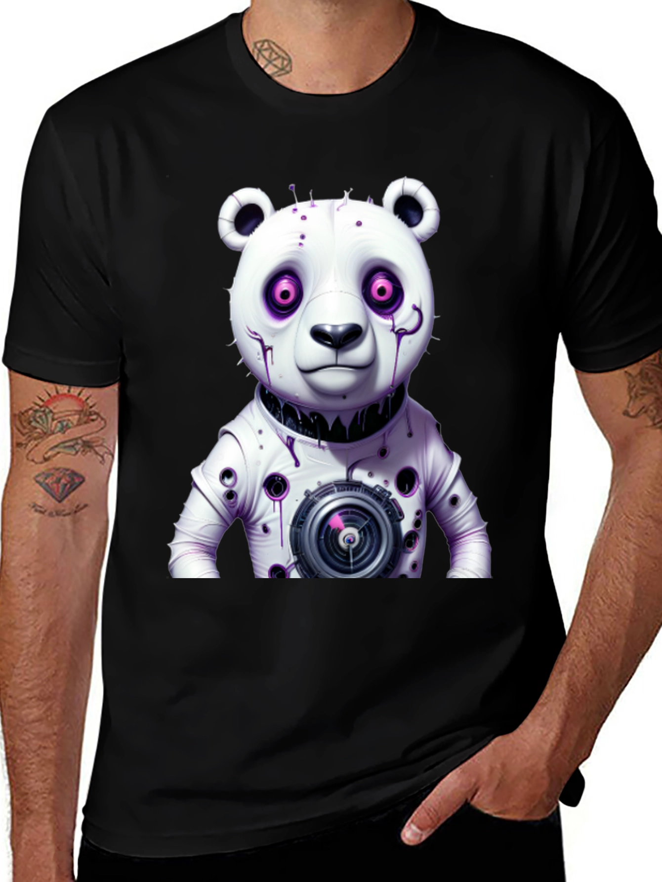 Cyberpunk Panda T-Shirt - Unique Graphic Tee