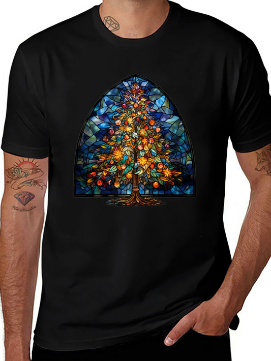 Stained Glass Christmas Tree Tee