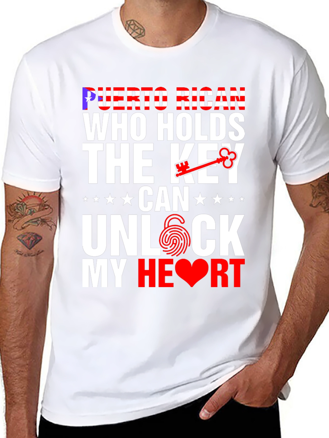 Puerto Rican Key to My Heart Graphic T-Shirt