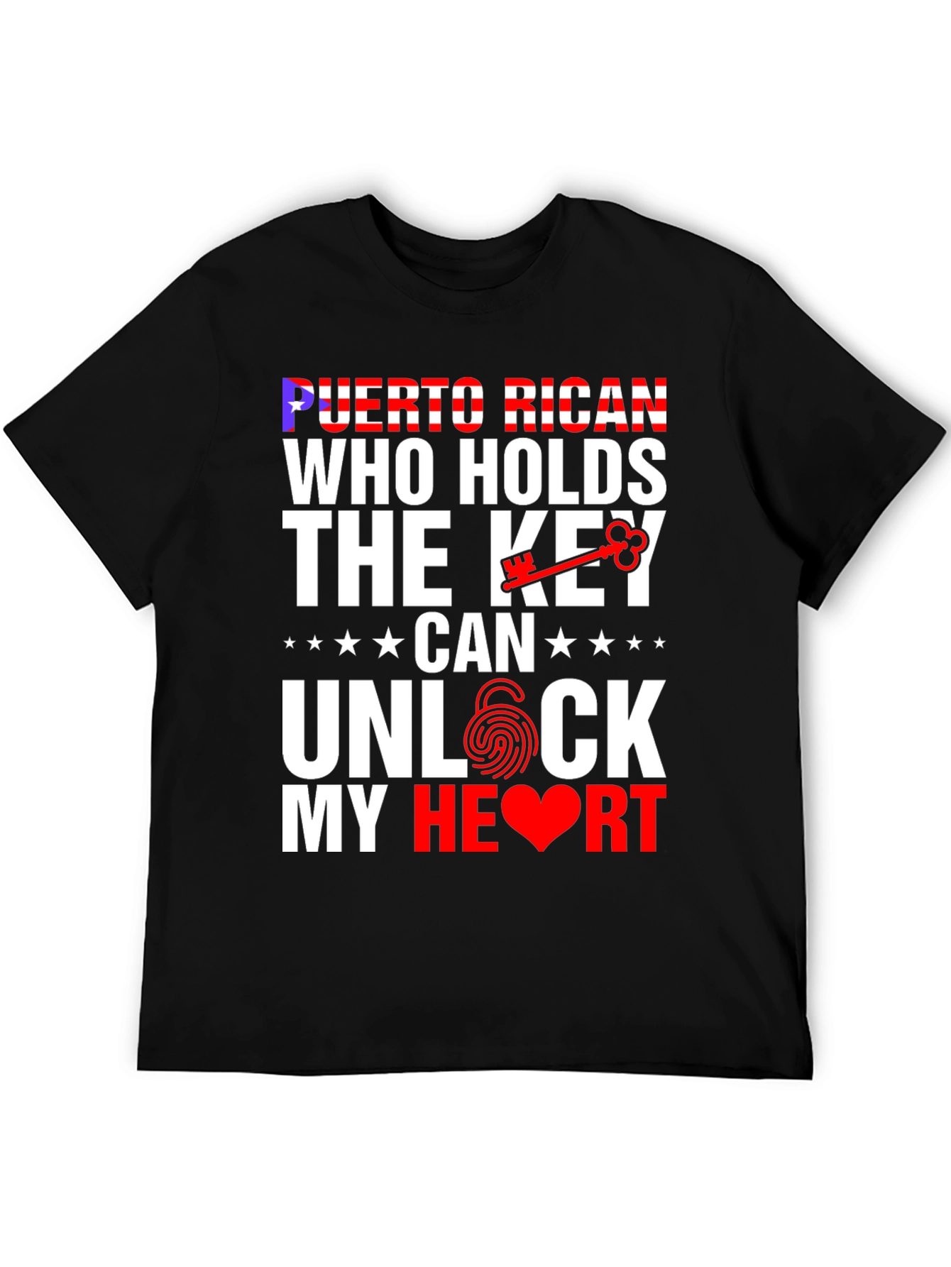 Puerto Rican Key to My Heart Graphic T-Shirt