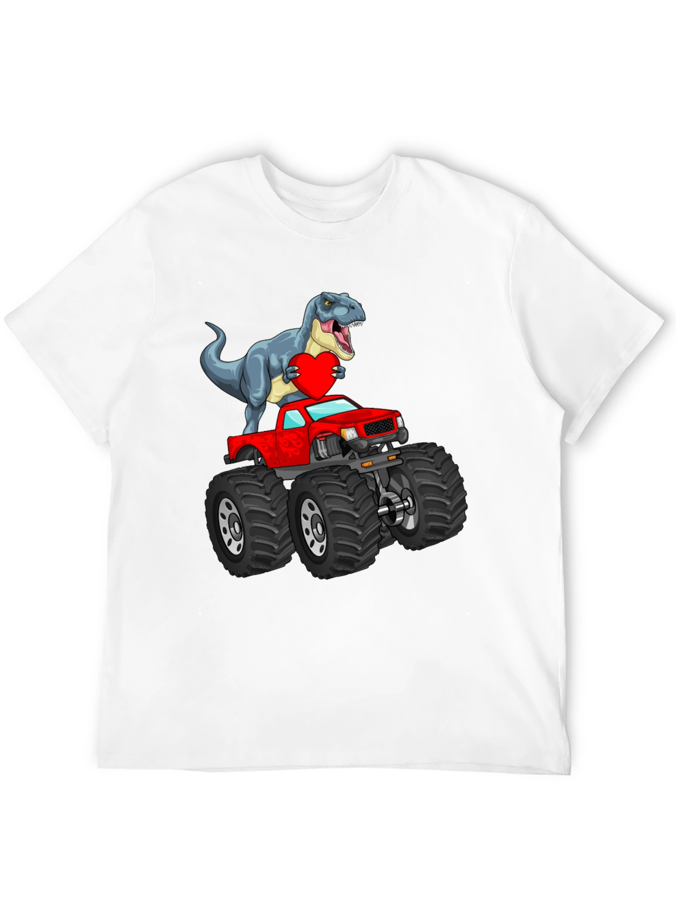 Dino Monster Truck T-Shirt - Valentines Day Gift