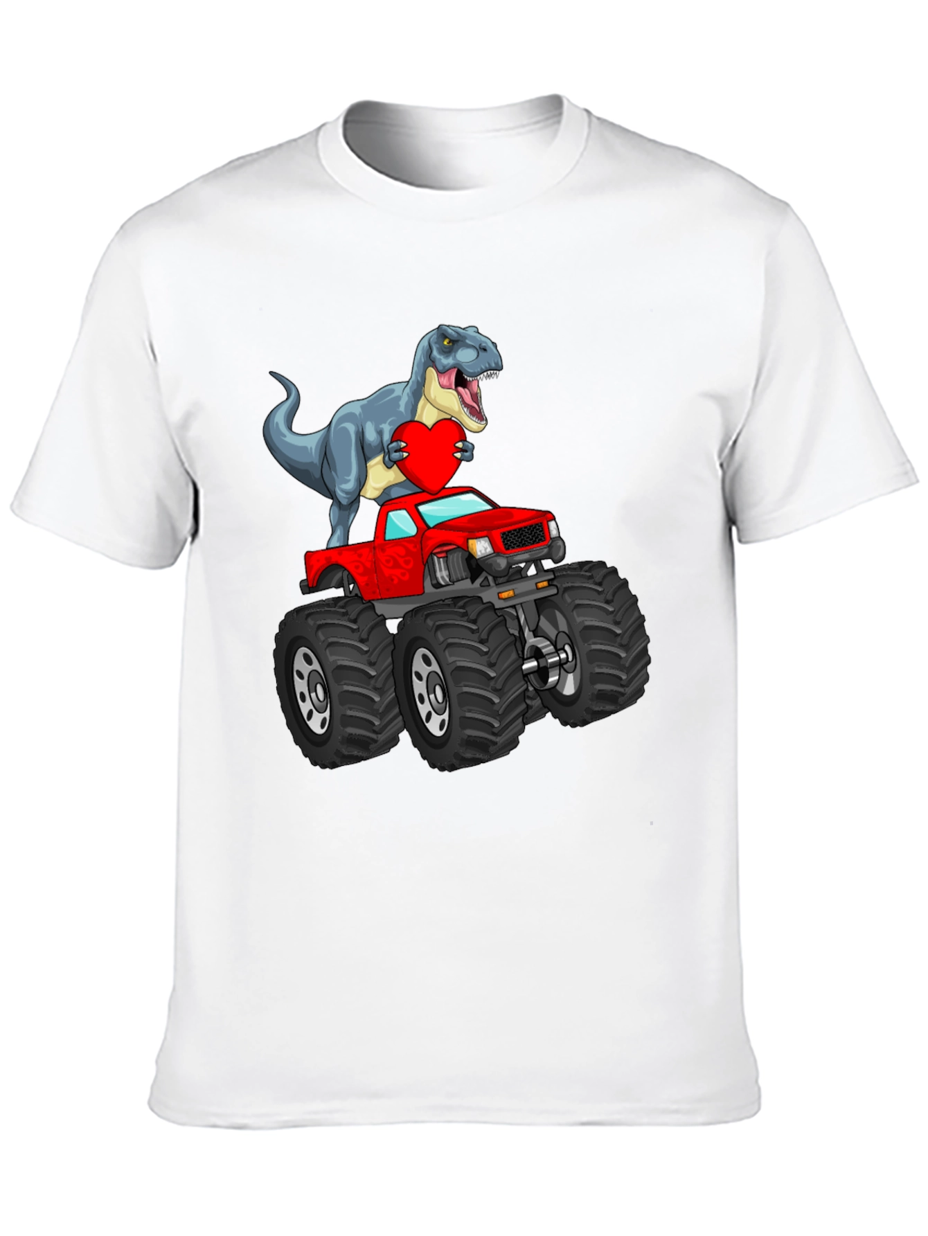 Dino Monster Truck T-Shirt - Valentines Day Gift