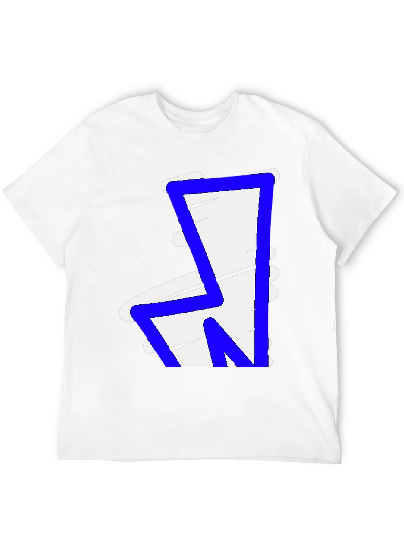Bold Graphic Tee - Abstract Blue & White Design