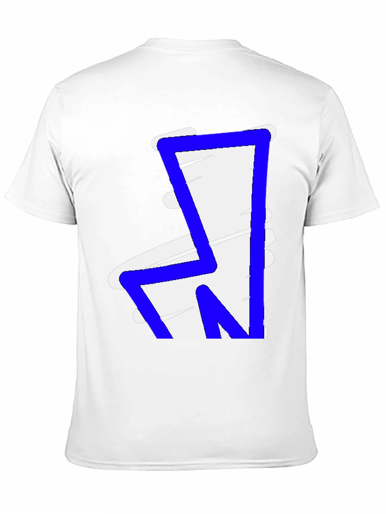 Bold Graphic Tee - Abstract Blue & White Design
