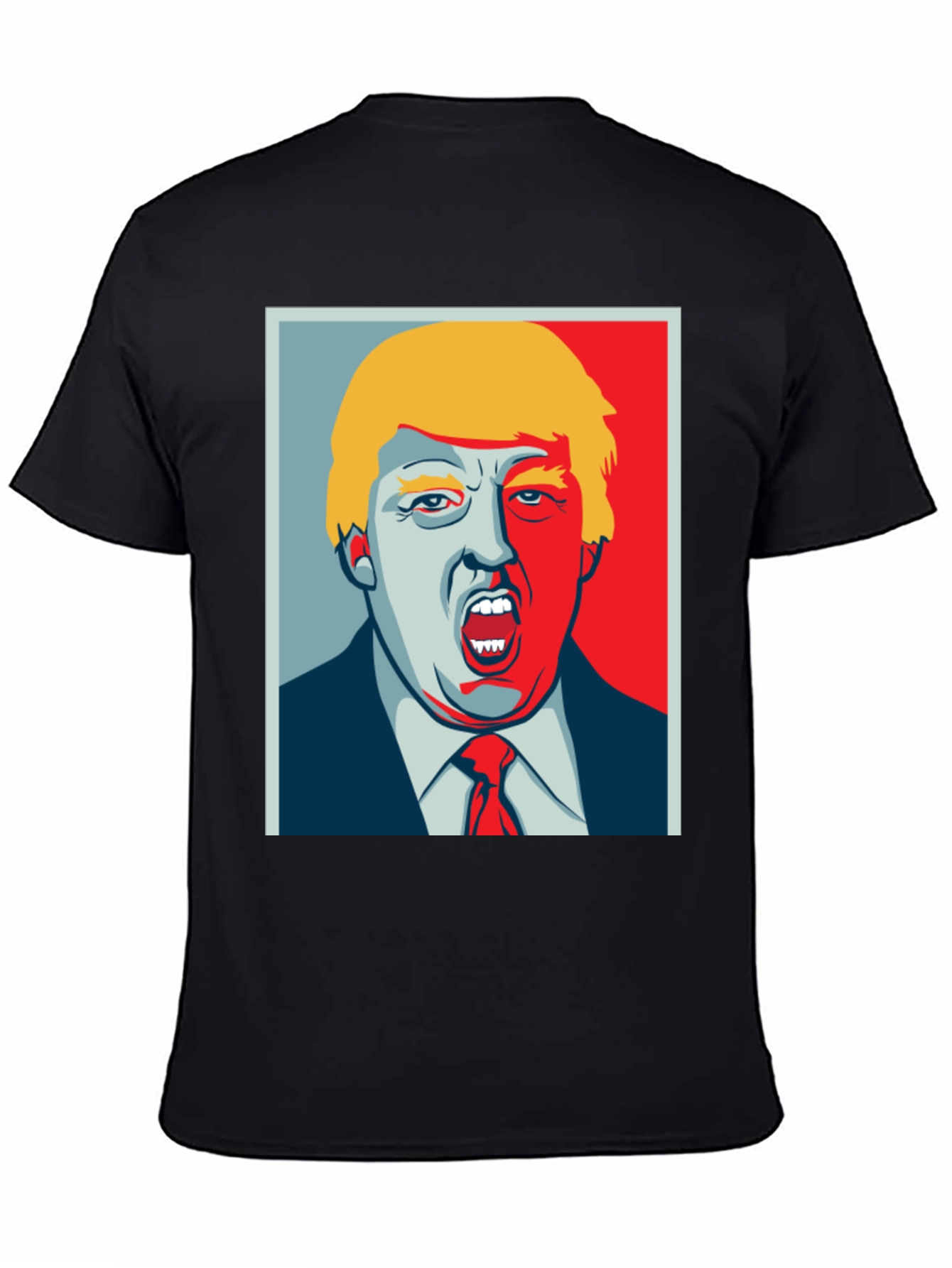Trump Political Art Graphic Tee - Black Cotton T-Shirt