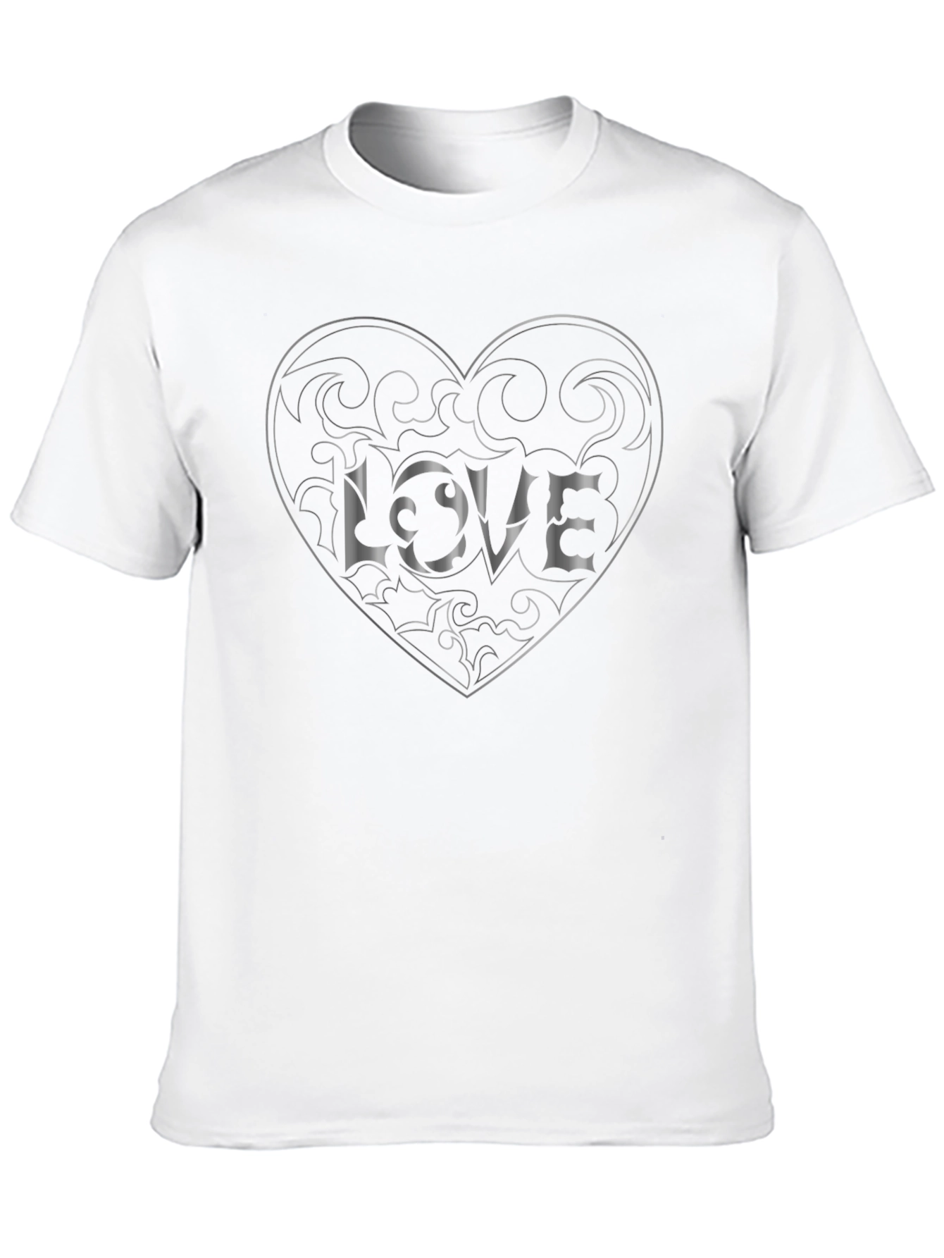 Love Heart Graphic T-Shirt - Mens Black Tee