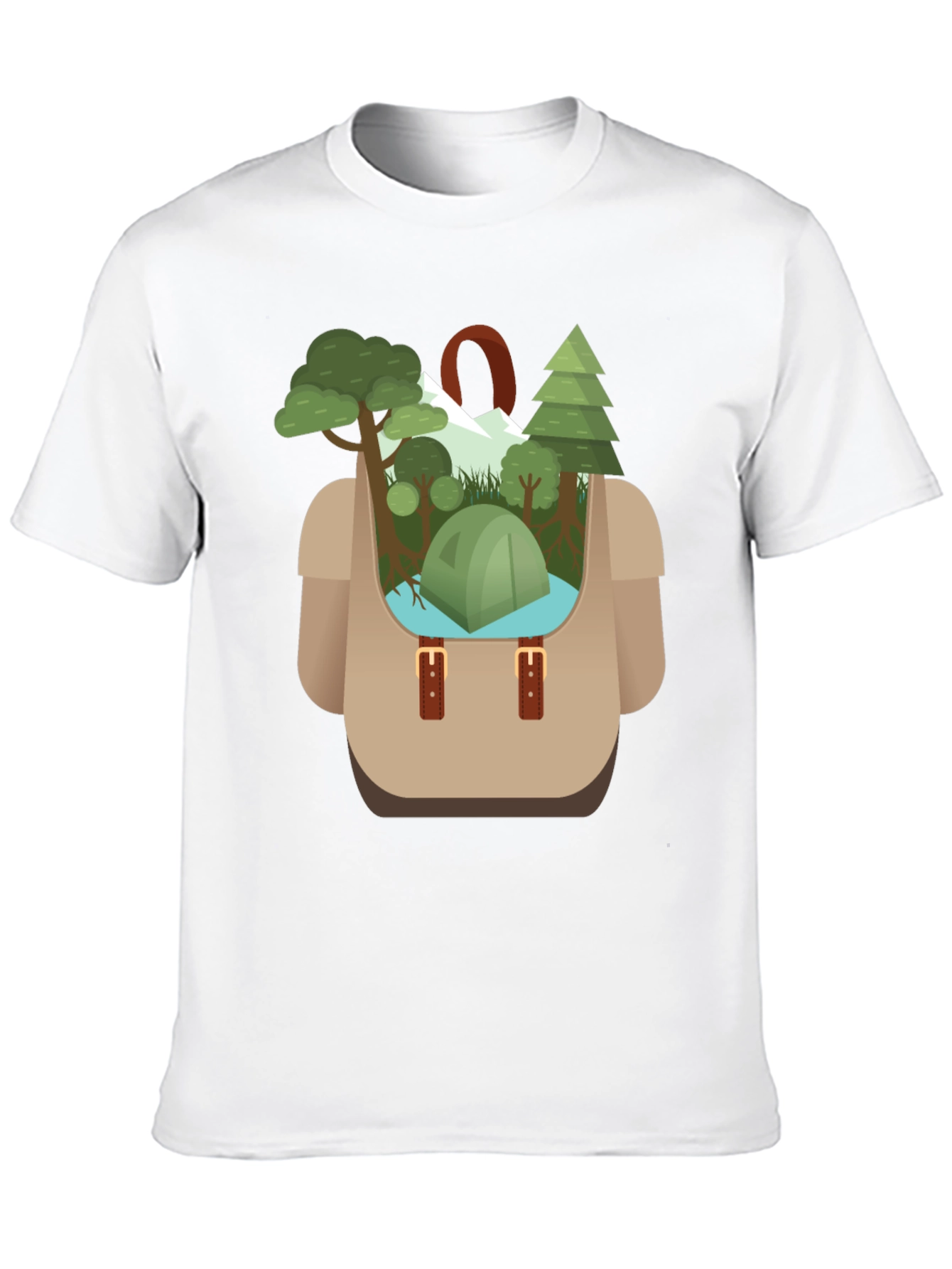 Camping Backpack Graphic Tee - Adventure Ready