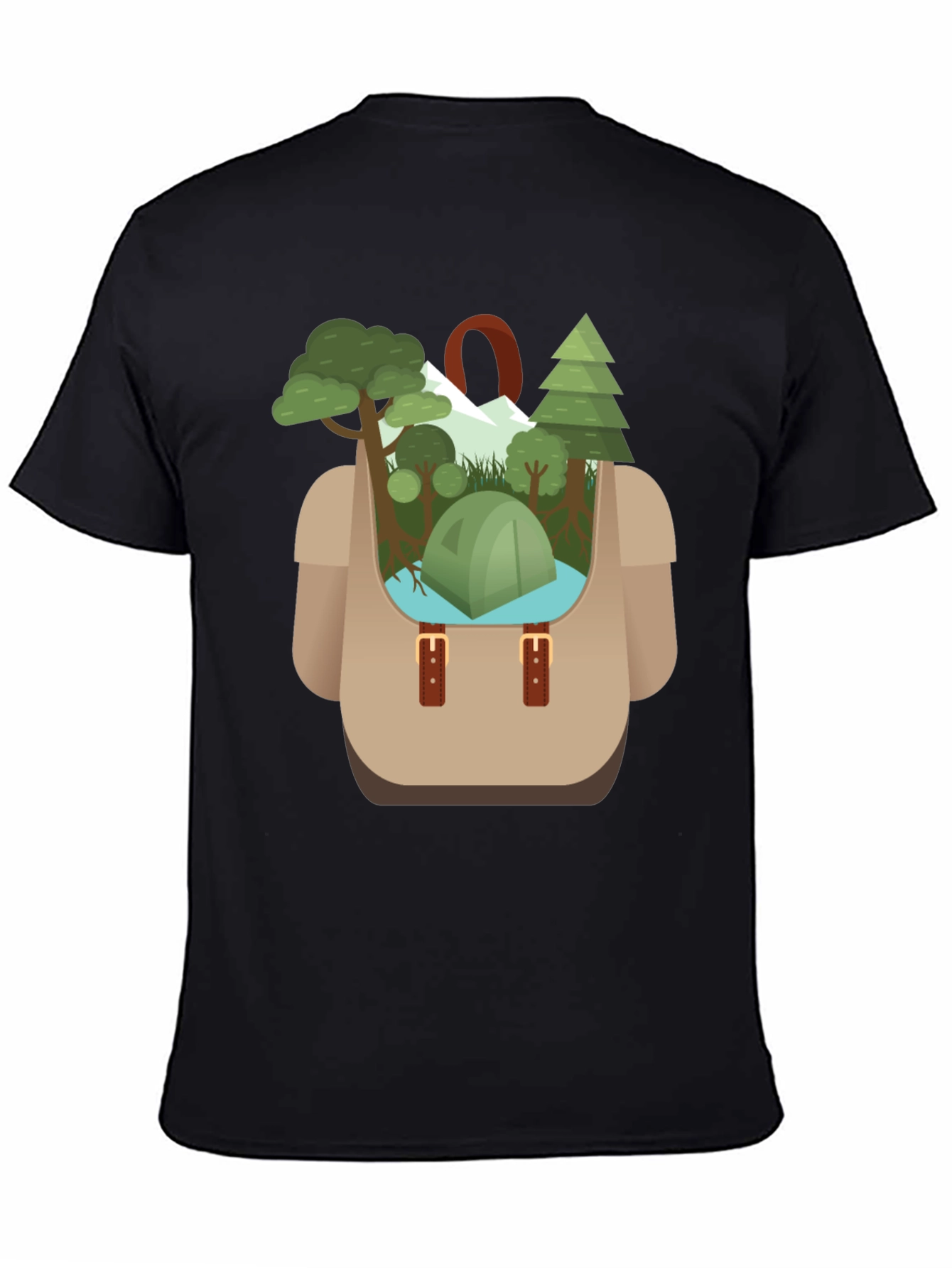 Camping Backpack Graphic Tee - Adventure Ready