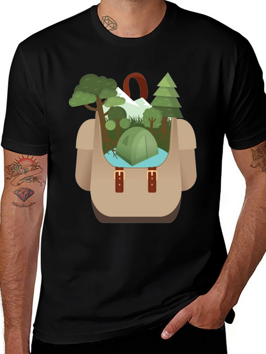 Camping Backpack Graphic Tee - Adventure Ready