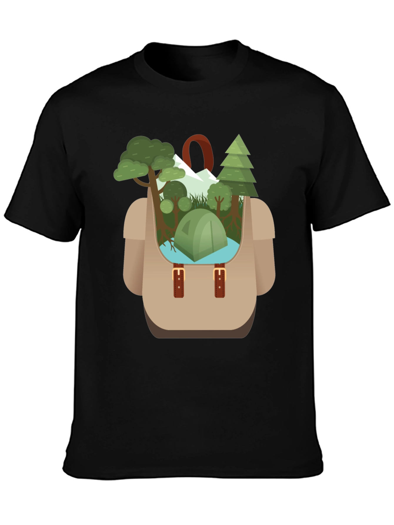 Camping Backpack Graphic Tee - Adventure Ready
