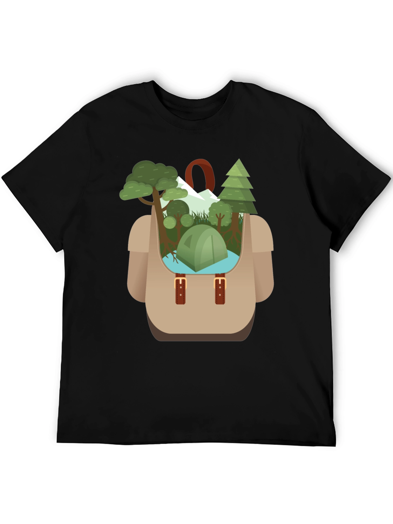 Camping Backpack Graphic Tee - Adventure Ready