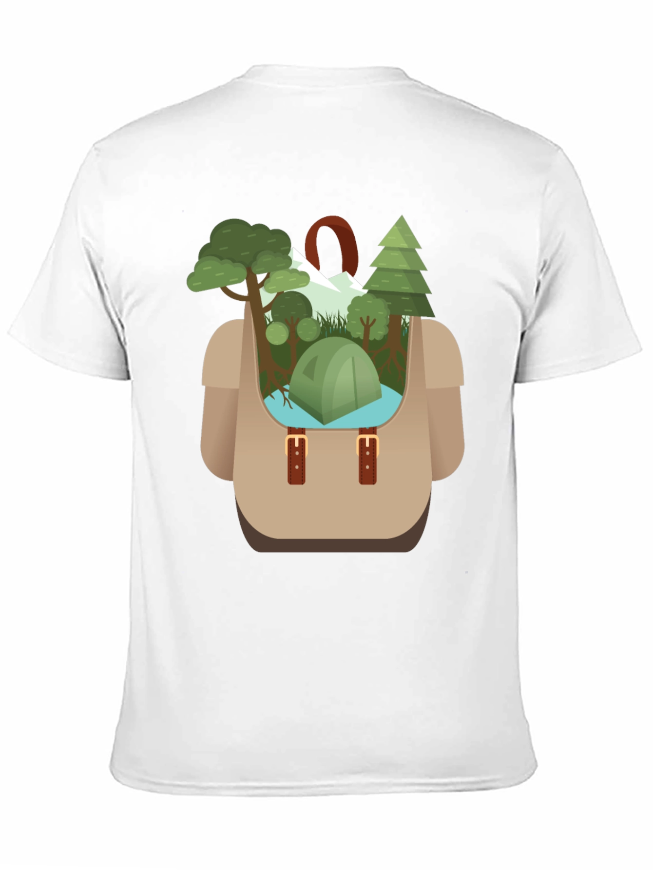 Camping Backpack Graphic Tee - Adventure Ready