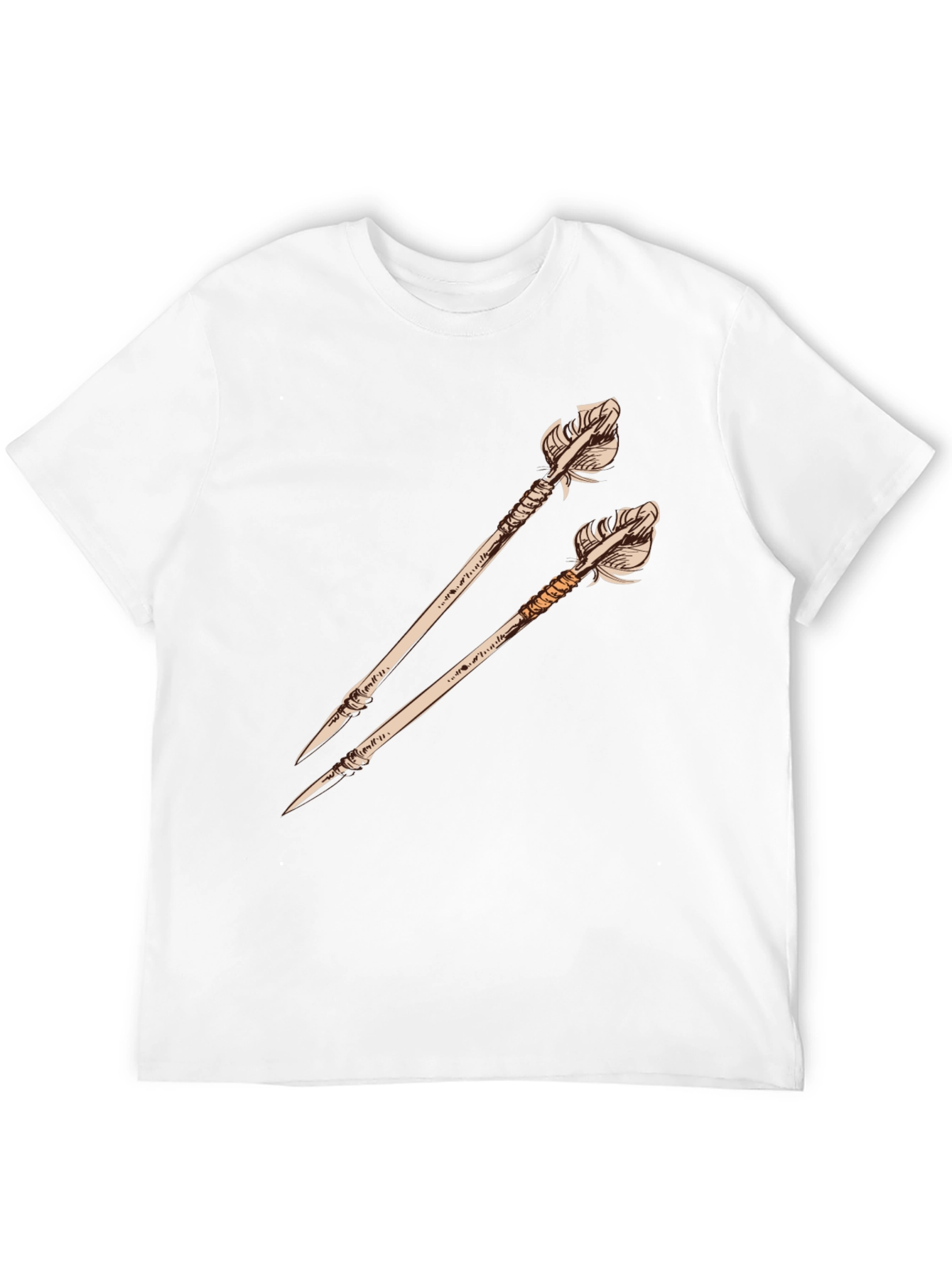 Arrow Graphic Tee - Unique Design Black Shirt