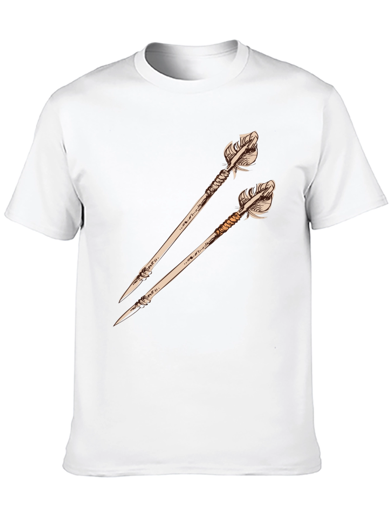 Arrow Graphic Tee - Unique Design Black Shirt