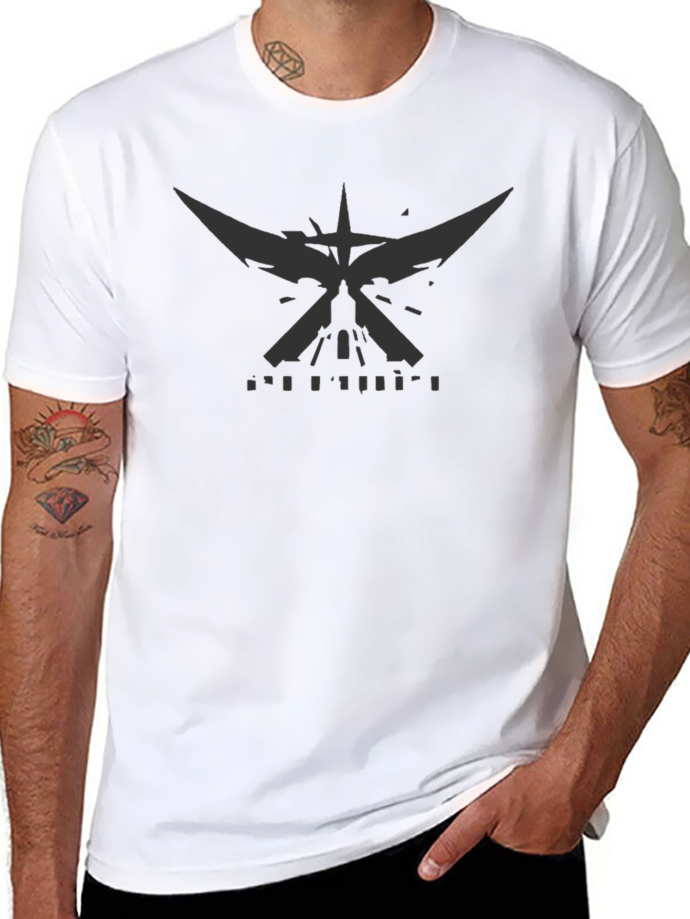 Gurren Lagann Inspired Black T-Shirt