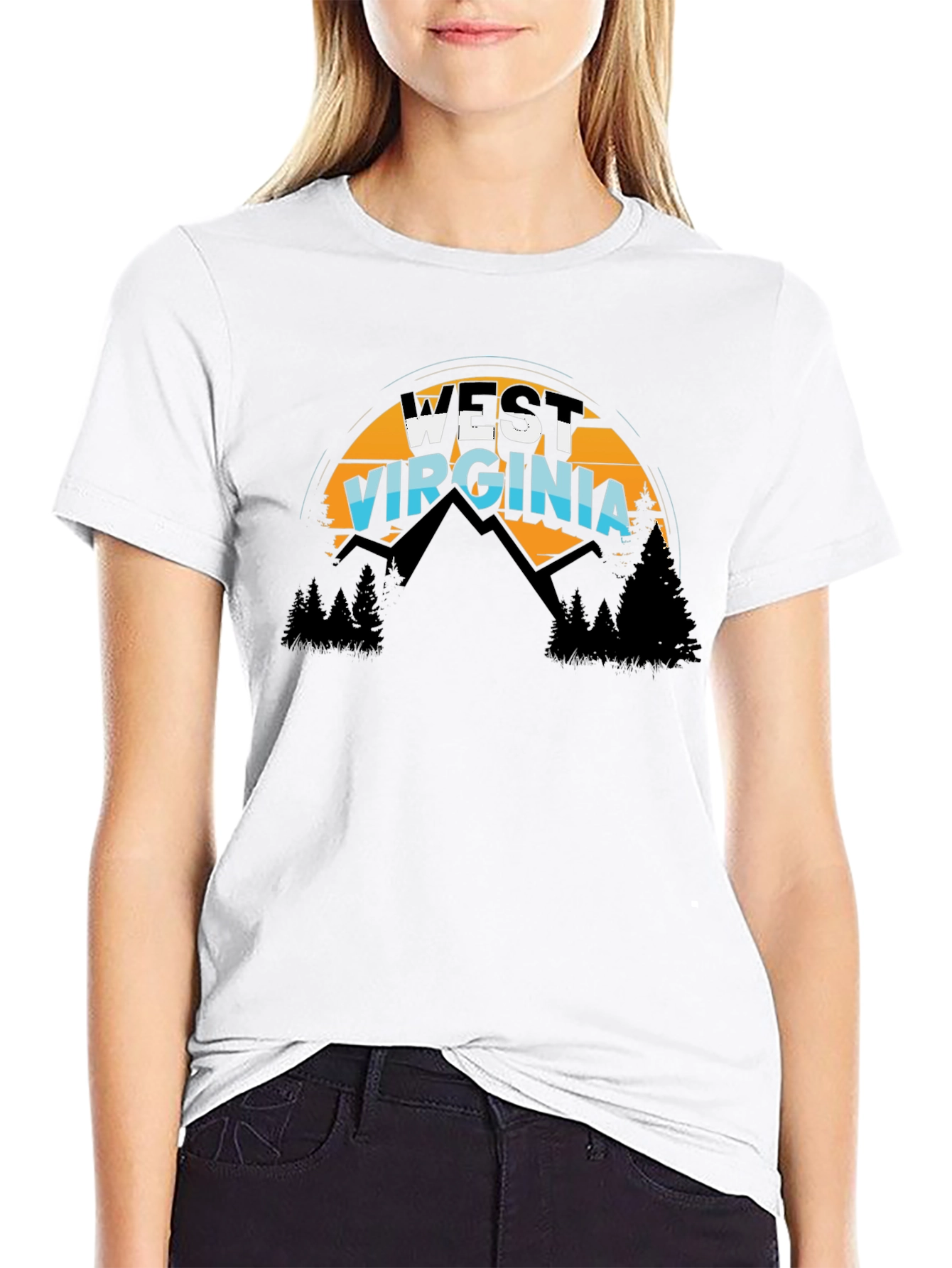 West Virginia T-Shirt Mountain Graphic Tee