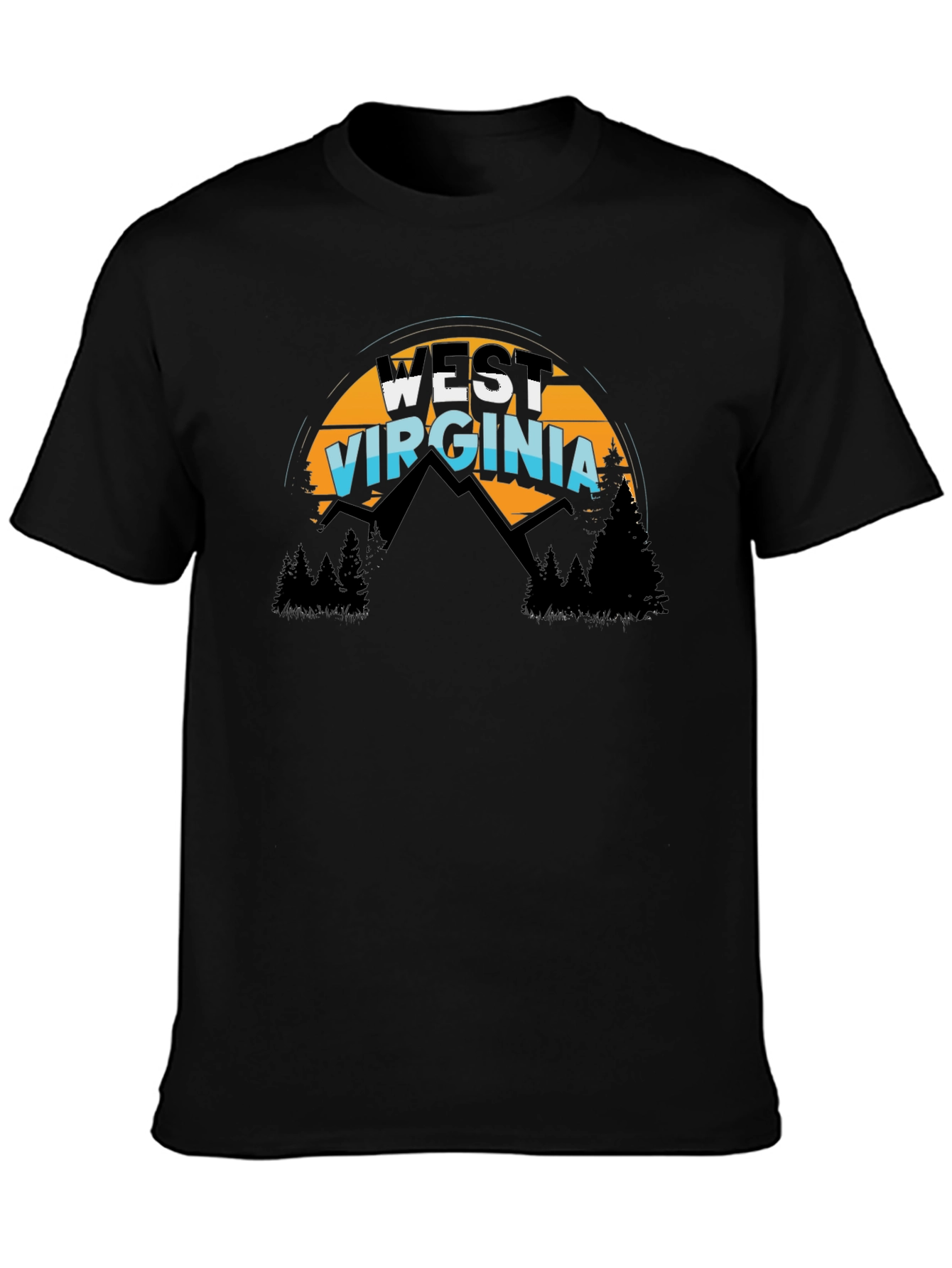 West Virginia T-Shirt Mountain Graphic Tee