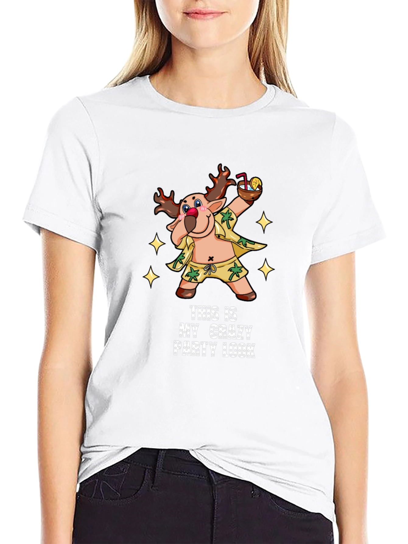 Crazy Party Look T-Shirt - Fun Holiday Tee