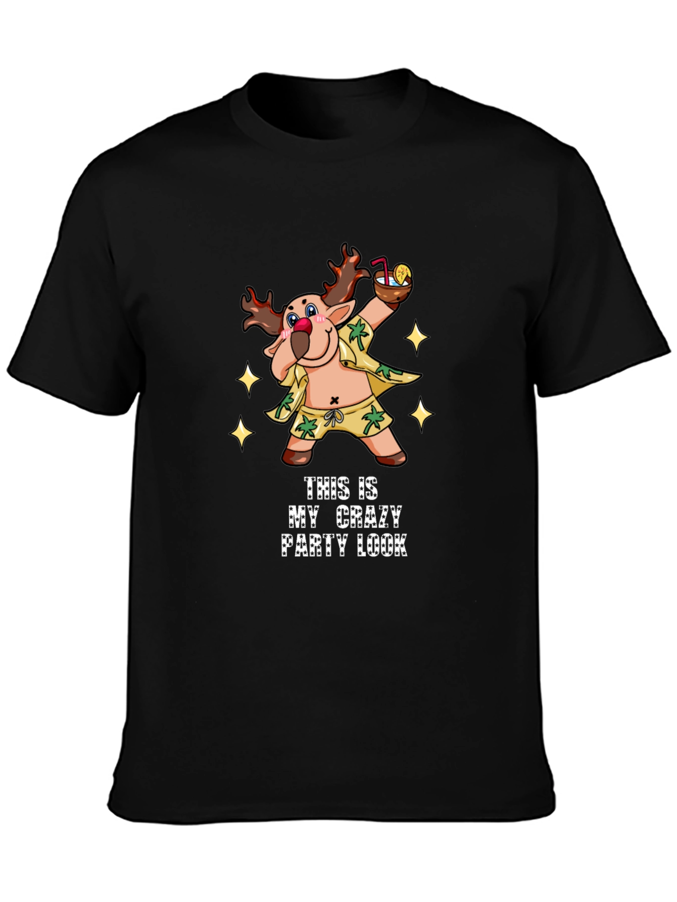 Crazy Party Look T-Shirt - Fun Holiday Tee