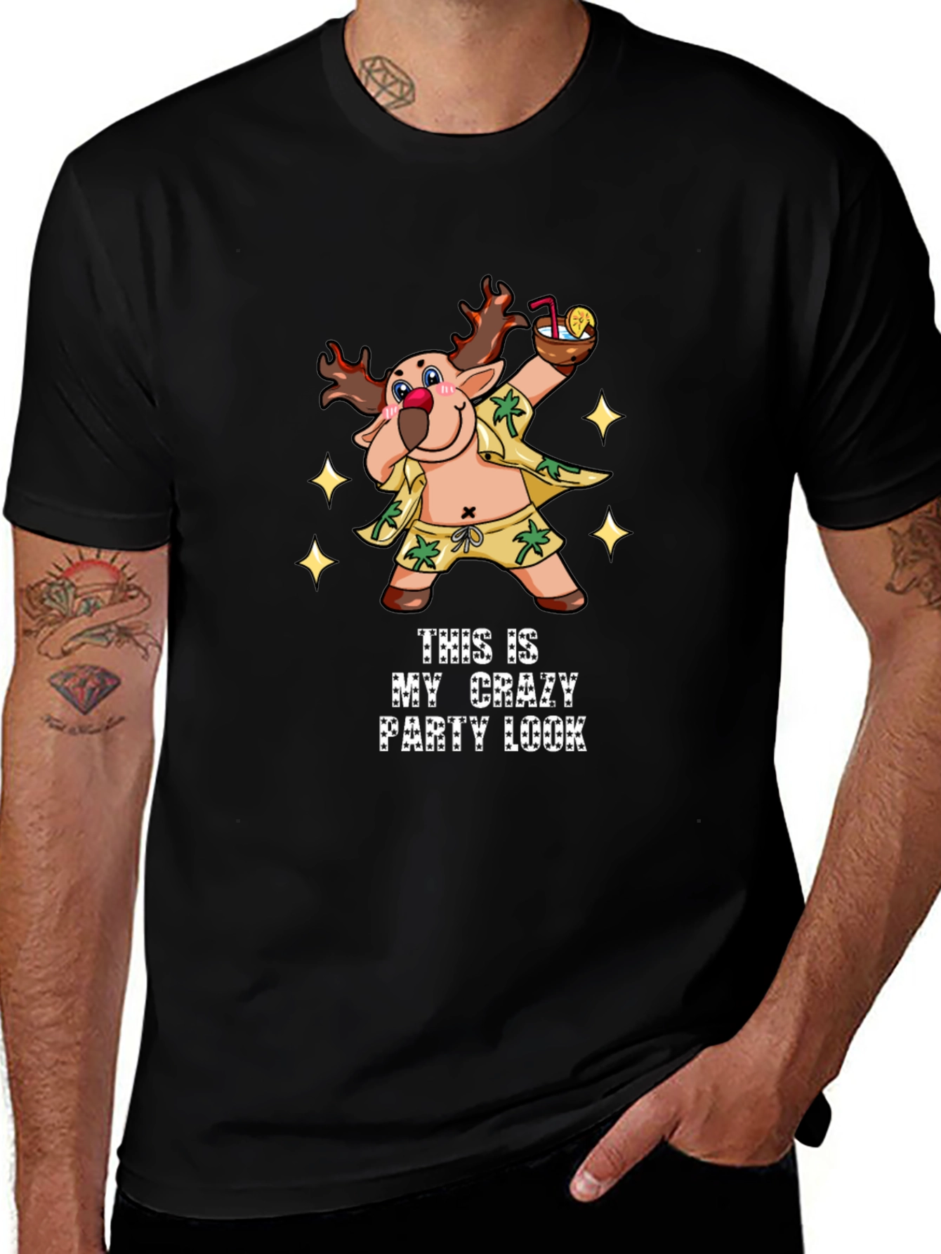 Crazy Party Look T-Shirt - Fun Holiday Tee