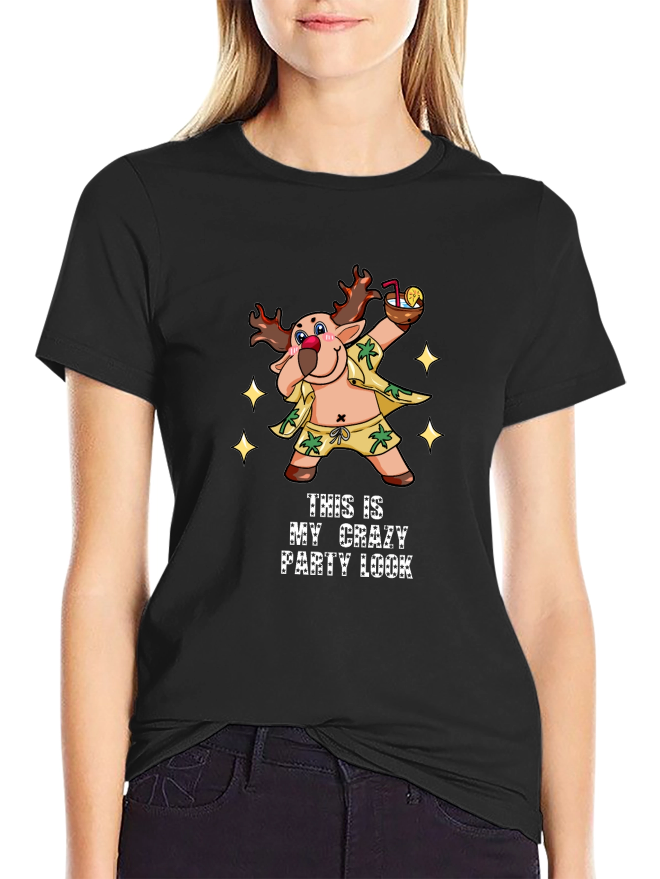 Crazy Party Look T-Shirt - Fun Holiday Tee