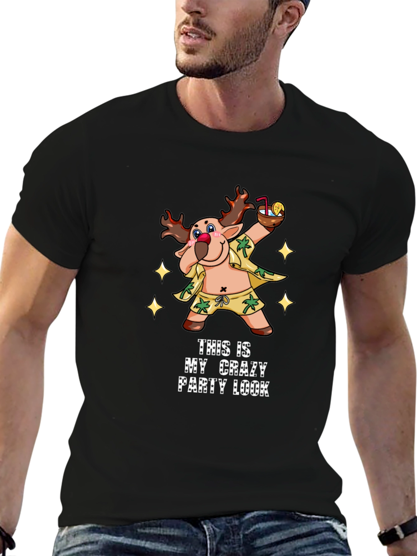 Crazy Party Look T-Shirt - Fun Holiday Tee
