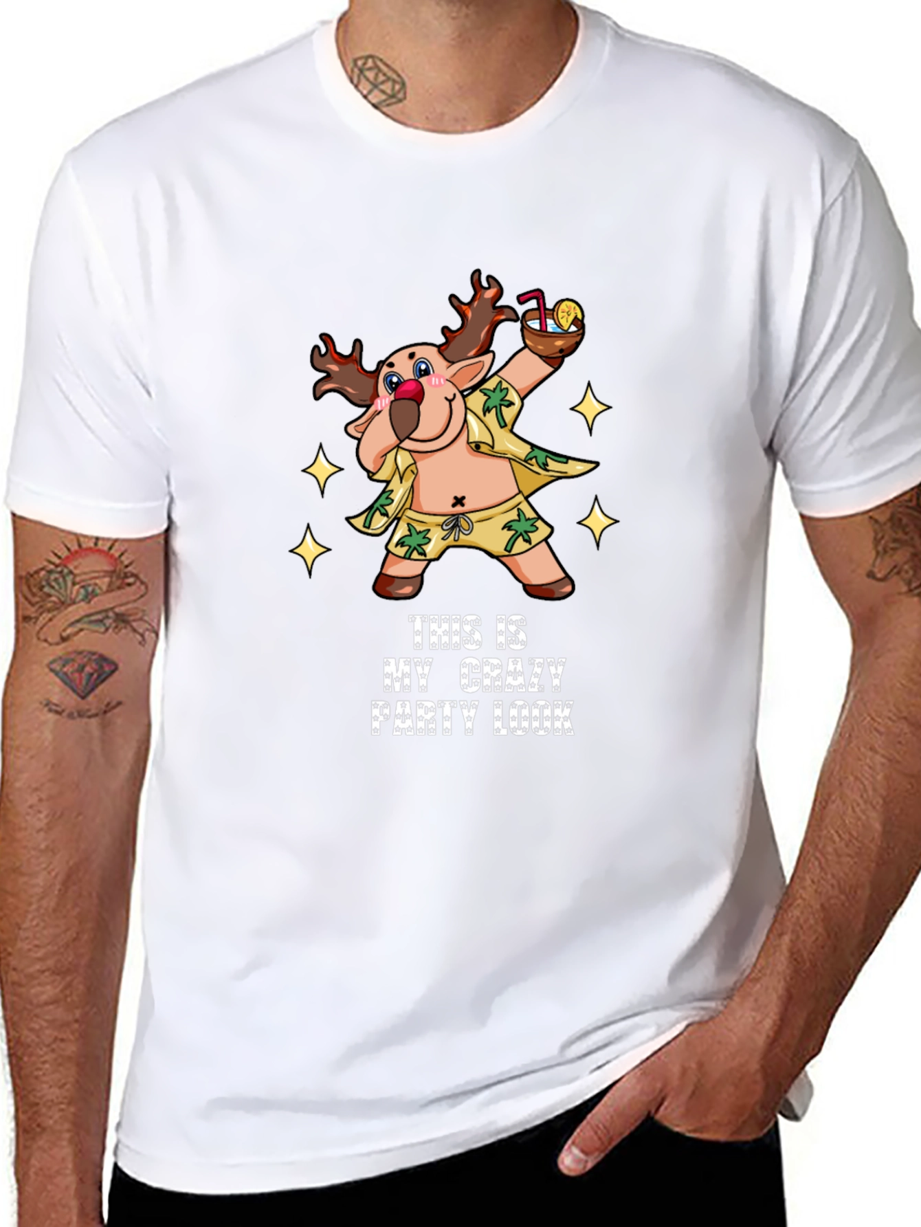 Crazy Party Look T-Shirt - Fun Holiday Tee