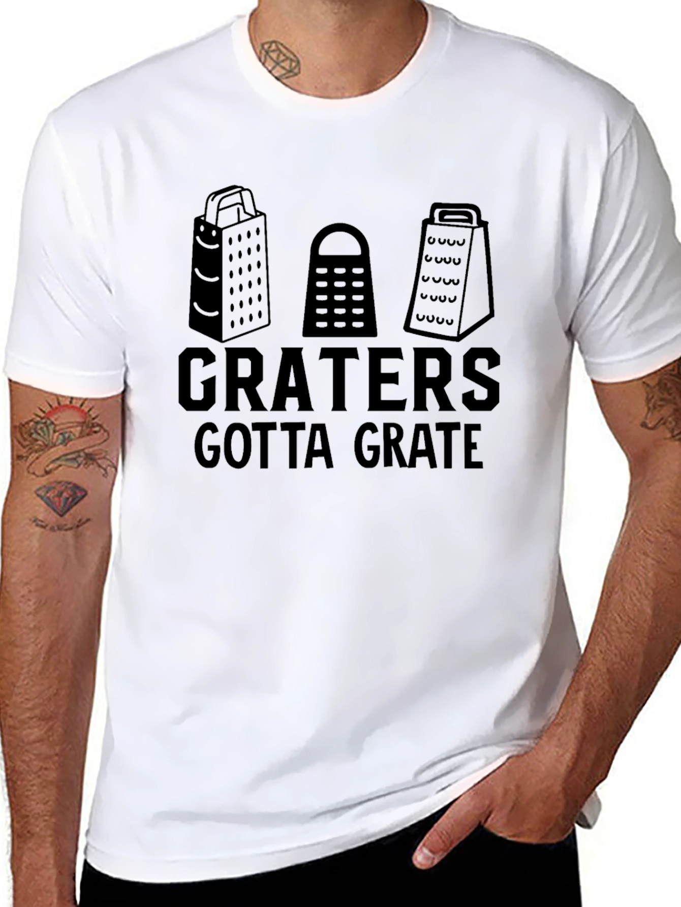 Funny Graters Gotta Grate Black T-Shirt