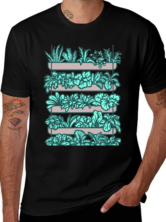 Urban Garden Tee - Stylish Vertical Garden Graphic T-Shirt