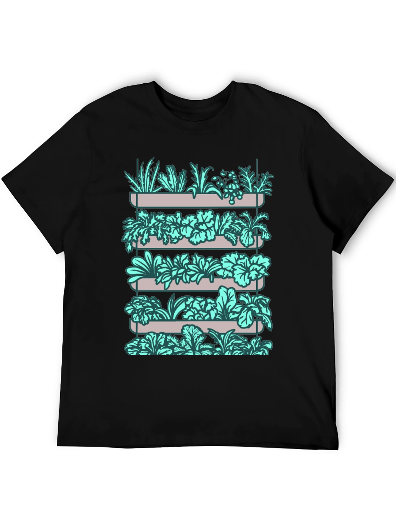 Urban Garden Tee - Stylish Vertical Garden Graphic T-Shirt