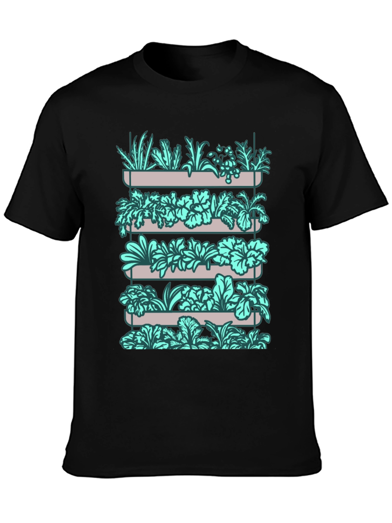 Urban Garden Tee - Stylish Vertical Garden Graphic T-Shirt