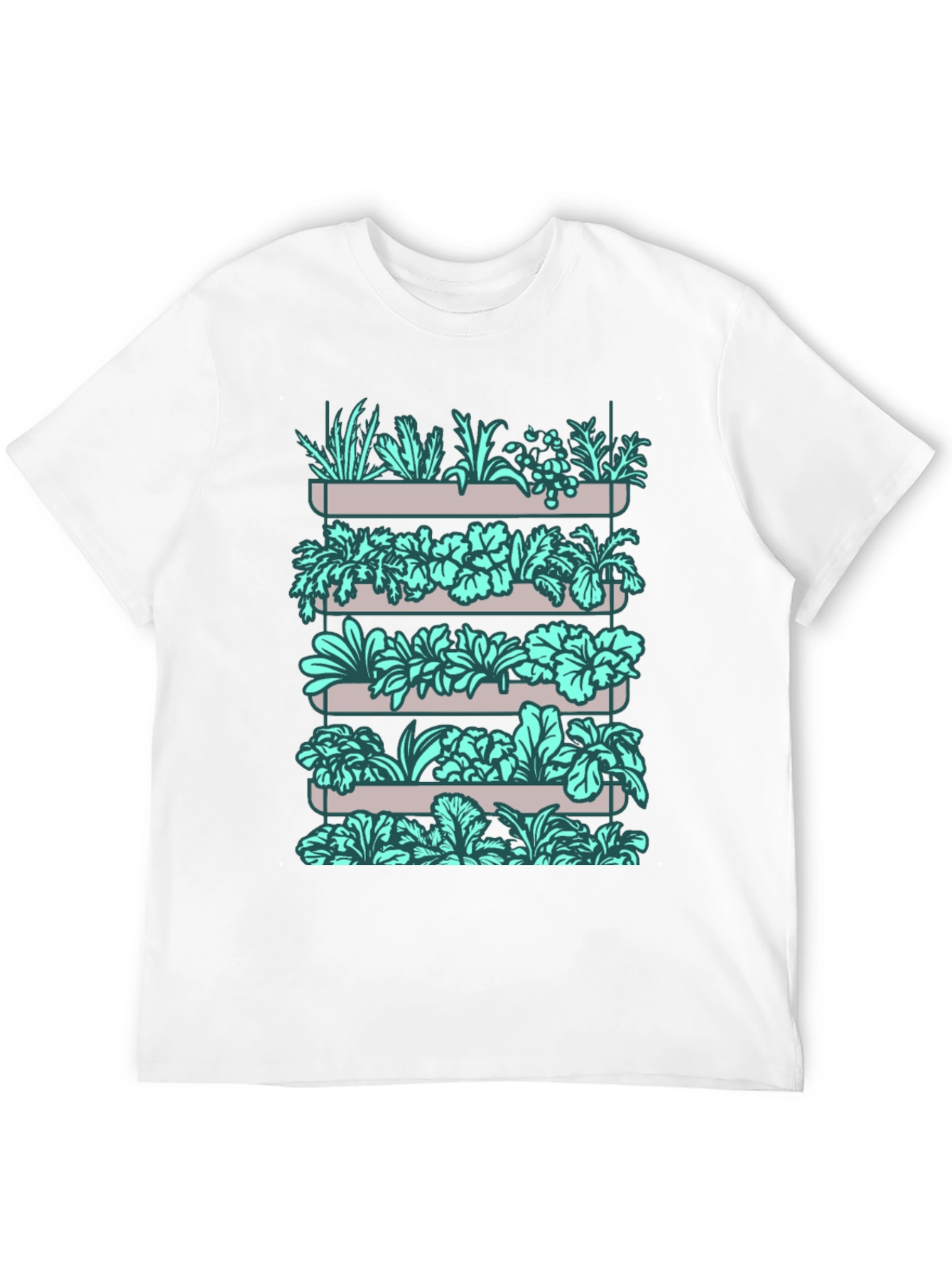 Urban Garden Tee - Stylish Vertical Garden Graphic T-Shirt